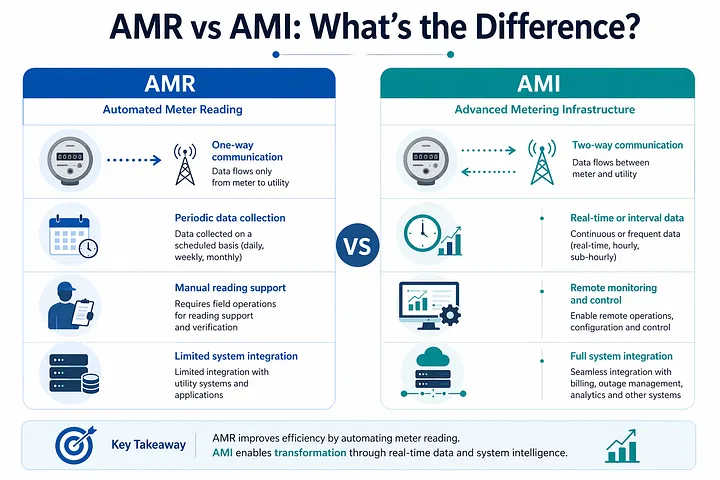 AMR vs AMI Key Differences, Benefits, and When to Use Each