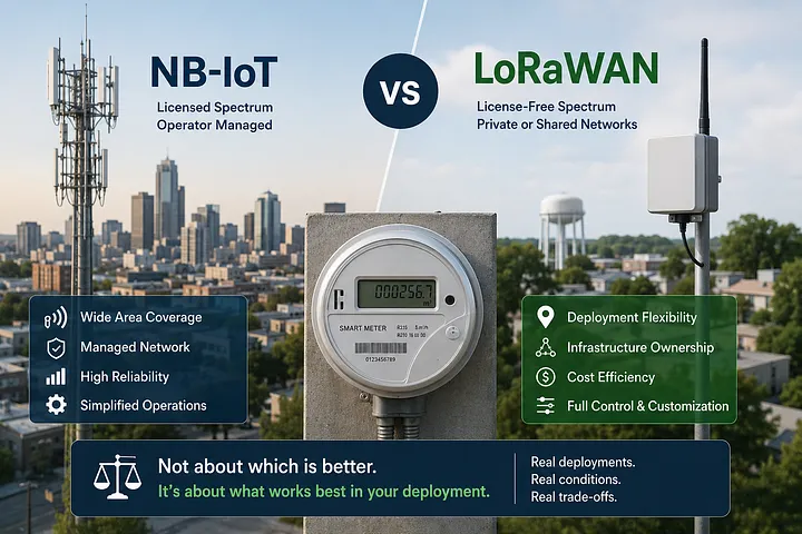 NB-IoT vs LoRaWAN in Real Deployments: What Actually Happens in the Field
