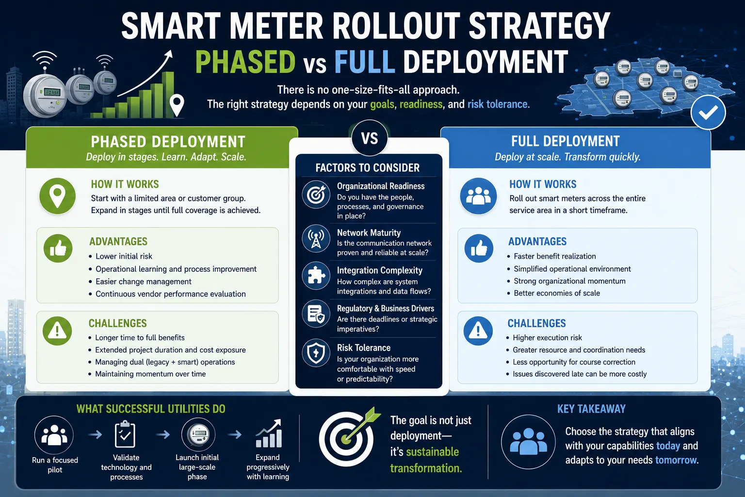 Smart Meter Rollout Strategy Phased vs Full Deployment