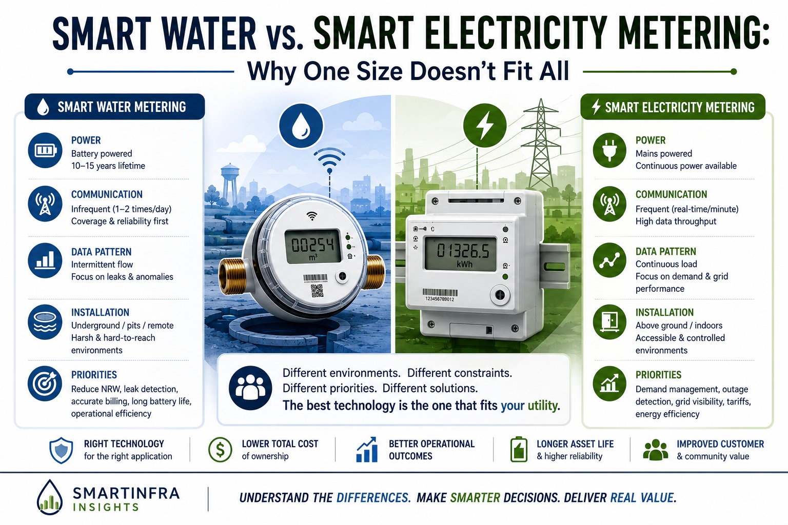 Smart Water vs. Smart Electricity Metering Why One Size Doesn't Fit All