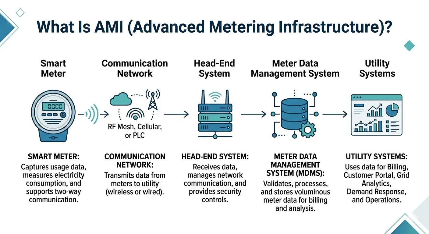 What Is AMI? Advanced Metering Infrastructure Architecture Components and How It Works